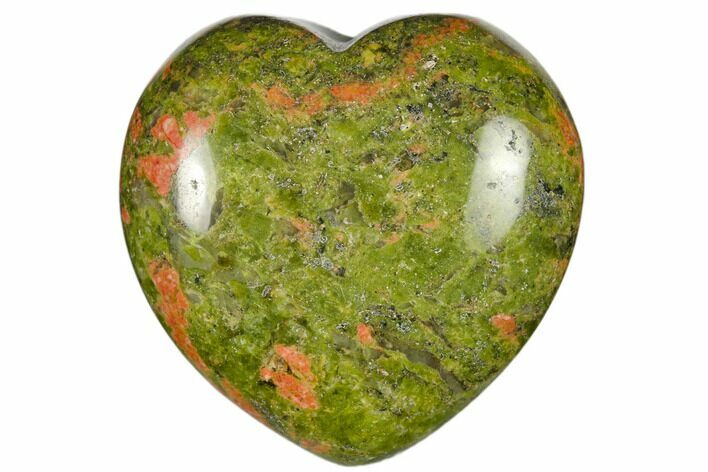 1.6" Polished Unakite Heart - Photo 1